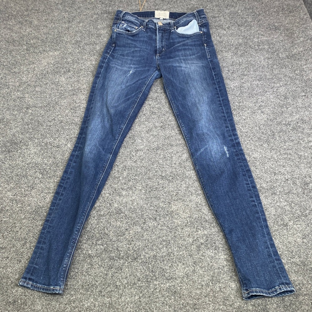 McGuire Newton Skinny Jeans Womens 28 Blue Indigo Distressed Denim Made in LA